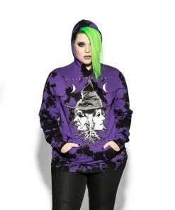ACDC Duality - Purple Lightning Dye Hooded Pullover