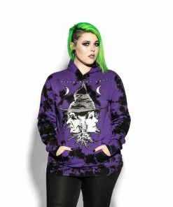 ACDC Duality - Purple Lightning Dye Hooded Pullover