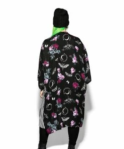 ACDC Womens Dark Floral Long Duster - Kimono