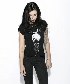 Blackcraft Cult Womens Spirits Of The Dead - Flowy Muscle Tee With Rolled Cuff