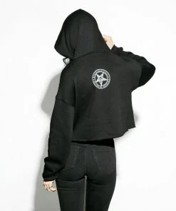 Blackcraft Cult Never Trust The Living - Women's Cropped Hoodie Womens