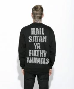 Blackcraft Cult Mens Black Metal Rudolph- Crewneck