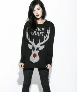 Blackcraft Cult Mens Black Metal Rudolph- Crewneck
