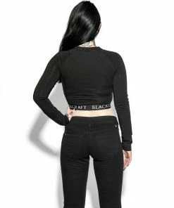 ACDC Pentagram - Women's Long Sleeve Crop Womens