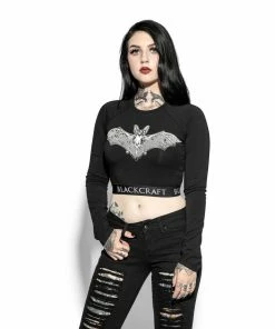 ACDC Womens Batcraft - Women's Long Sleeve Crop