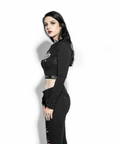 ACDC Womens Unholy - Women's Long Sleeve Crop