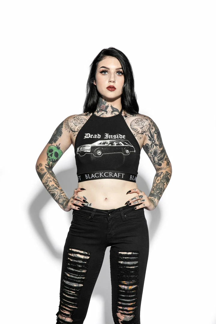 ACDC Womens Hearse - Women's Halter Crop 5 ACDC Womens Hearse - Women's Halter Crop
