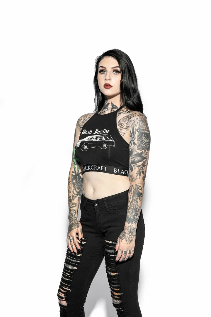 ACDC Womens Hearse - Women's Halter Crop 6 ACDC Womens Hearse - Women's Halter Crop