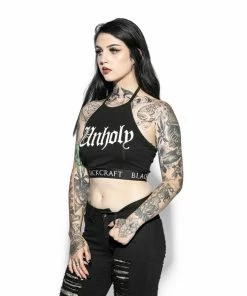 ACDC Unholy - Women's Halter Crop Womens