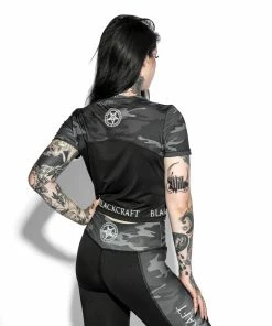 Blackcraft Cult Believe In Yourself Camo - Active Crop Top Womens