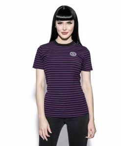 ACDC Believe In Yourself - Purple Striped Women's Tee