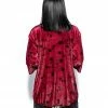 ACDC Womens Pentagram Rose - Velvet Kimono