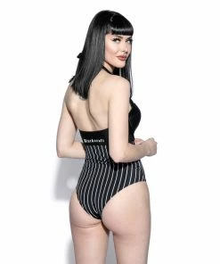 ACDC Bat Pinstripe One Piece Womens