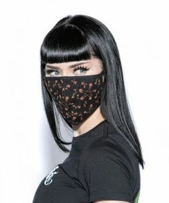 ACDC Pentagram Rose - Face Mask Accessories