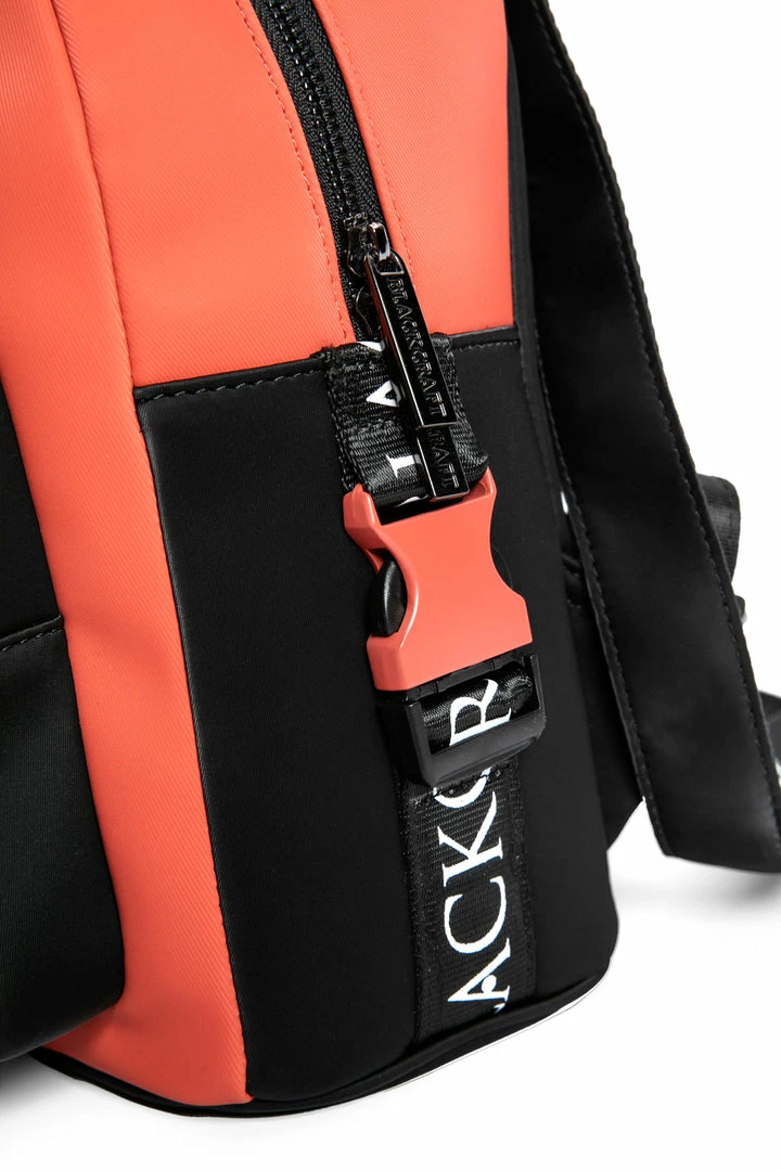 IDS Bags / Wallets Orange Staple Logo - Color Block Backpack 7 IDS Bags / Wallets Orange Staple Logo - Color Block Backpack