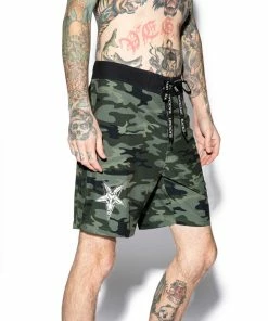 ACDC Baphomet - Camo Board Shorts