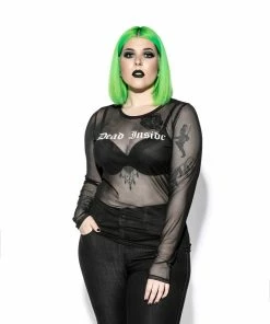 ACDC Womens Dead Inside - Mesh Women's Long Sleeve Tee