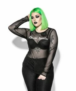 ACDC Womens Dead Inside - Mesh Women's Long Sleeve Tee