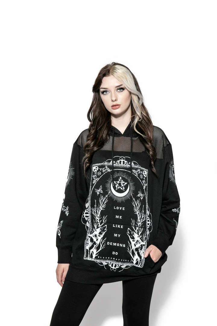 ACDC Love Me Like My Demons Do - Oversized Mesh Hoodie Womens 5 ACDC Love Me Like My Demons Do - Oversized Mesh Hoodie Womens
