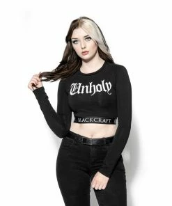 ACDC Womens Unholy - Women's Long Sleeve Crop