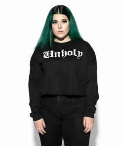 Blackcraft Cult Womens Unholy - Women's Cropped Crewneck