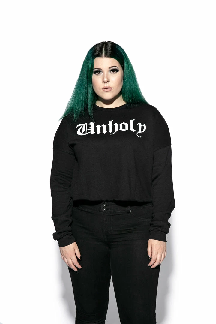 Blackcraft Cult Womens Unholy - Women's Cropped Crewneck 4 Blackcraft Cult Womens Unholy - Women's Cropped Crewneck