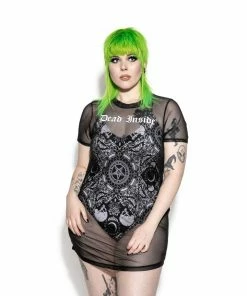 ACDC Dead Inside - Mesh Dress Womens 8 ACDC Dead Inside - Mesh Dress Womens