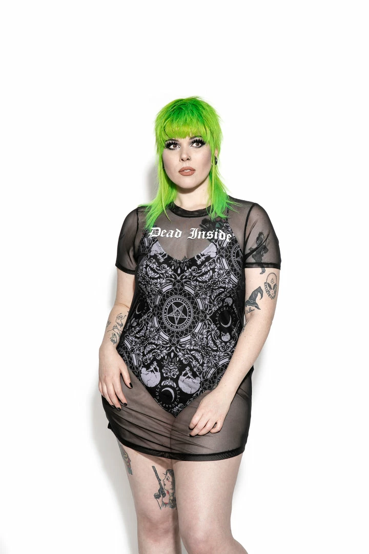 ACDC Dead Inside - Mesh Dress Womens 5 ACDC Dead Inside - Mesh Dress Womens