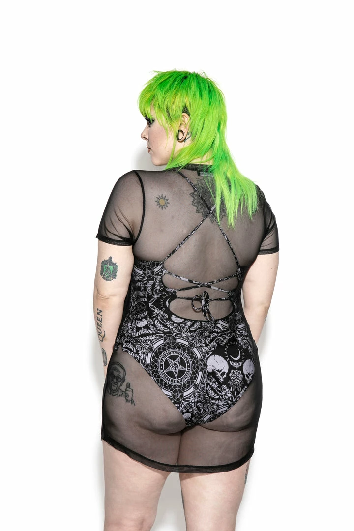 ACDC Dead Inside - Mesh Dress Womens 6 ACDC Dead Inside - Mesh Dress Womens