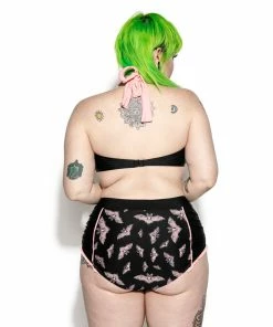 ACDC Pink Bat High Waist Swim Bottom Womens