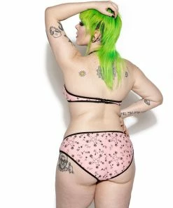 ACDC Pink Pentagram Rose Mesh Swim Top 13 ACDC Pink Pentagram Rose Mesh Swim Top