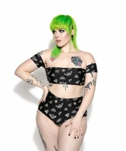 ACDC Pastel Death Moth High Waist Swim Bottom Womens 17 ACDC Pastel Death Moth High Waist Swim Bottom Womens