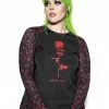 ACDC Womens Pentagram Rose Rash Guard