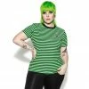 ACDC Believe In Yourself - Green Striped Women's Tee Womens