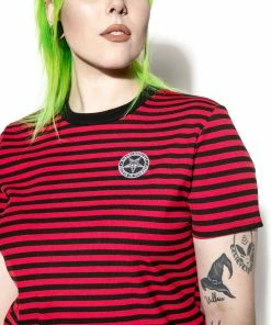 ACDC Believe In Yourself - Red Striped Women's Tee Womens