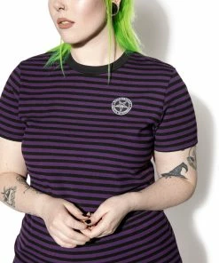 ACDC Believe In Yourself - Purple Striped Women's Tee