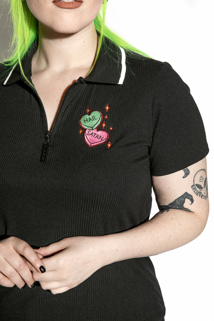 ACDC I Heart Satan - Women's Polo 8 ACDC I Heart Satan - Women's Polo