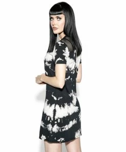 ACDC Spirits Of The Dead - Black Lightning Dye Mesh Dress Womens