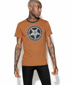 ACDC BIY - Orange Striped Tee Mens