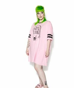 ACDC Pink Never Trust The Living - Dorm Shirt