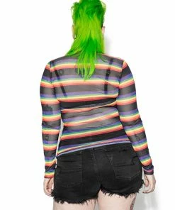 ACDC Mens Gay As Hell - Rainbow Long Sleeve Mesh Top 15 ACDC Mens Gay As Hell - Rainbow Long Sleeve Mesh Top