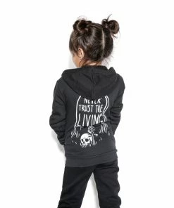 Blackcraft Cult Sales Halloween🎃 Shop 14 Blackcraft Cult Kids Never Trust The Living - Child's Zip Up