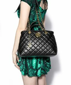 IDS Bags / Wallets Believe In Yourself - Black Quilted Satchel