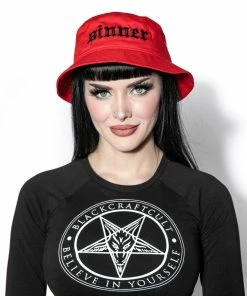 Reach Accessories Sinner - Red Bucket Hat