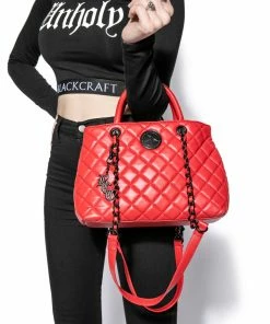 IDS Believe In Yourself - Red Quilted Satchel