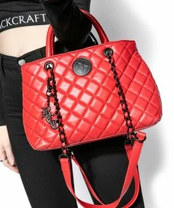 IDS Believe In Yourself - Red Quilted Satchel