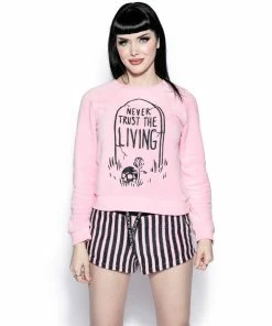 ACDC Womens Pink Never Trust The Living - Women's Pajama Set