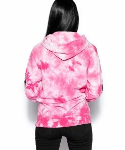 Blackcraft Cult Frickin' Bats - Pink Tie Dye Hooded Pullover Mens