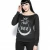 Blackcraft Cult Womens Moth Moon - Women's Scoop Neck Sweater