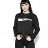 Blackcraft Cult Blackcraft Broom Logo - Women's Cropped Crewneck